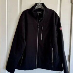 Guess Black Performance Jacket with Stand-Up Collar